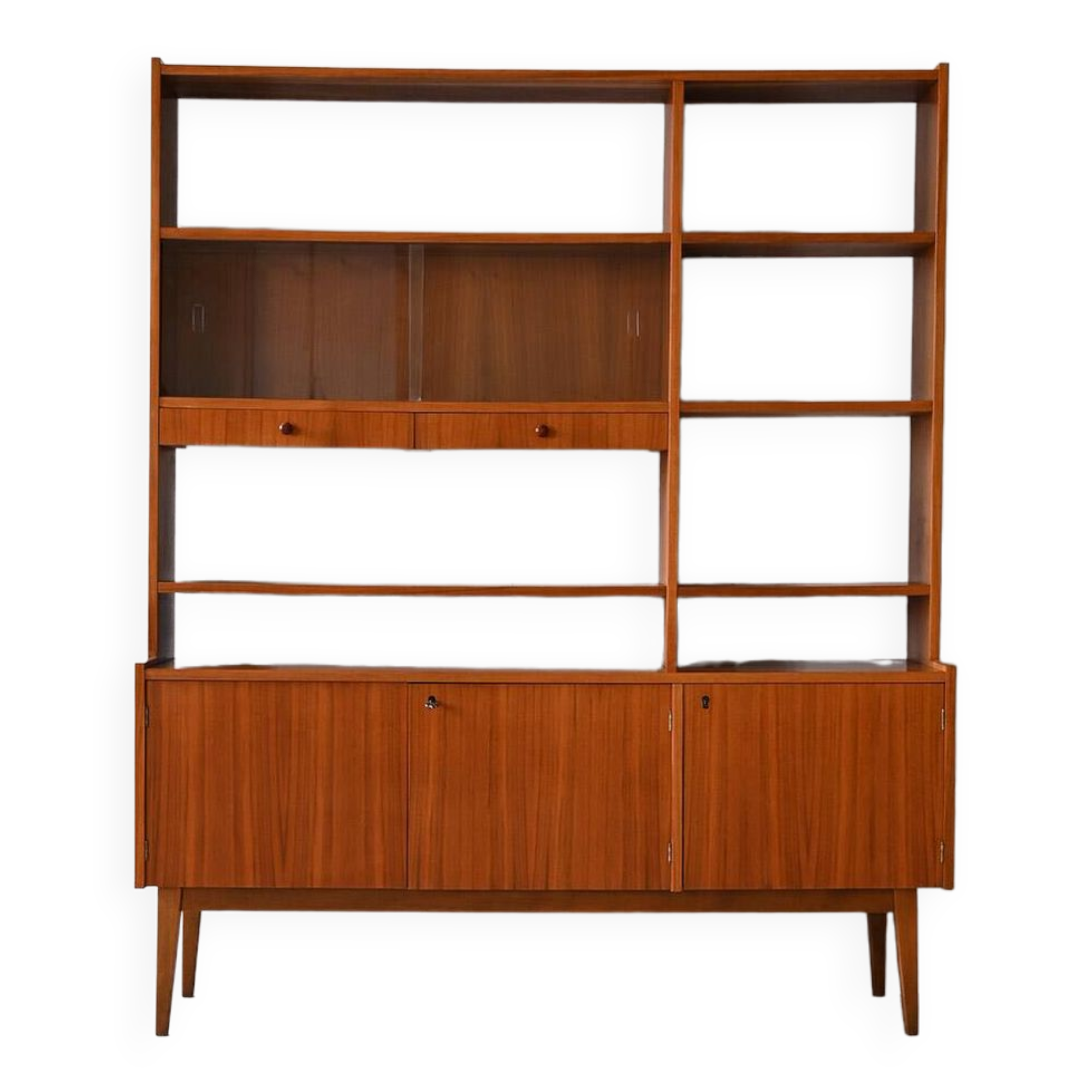 Sideboard bookcase with display cabinet