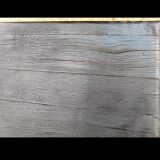 Table basse en chêne Shou Sugi Ban et piètement en étoile en aluminium