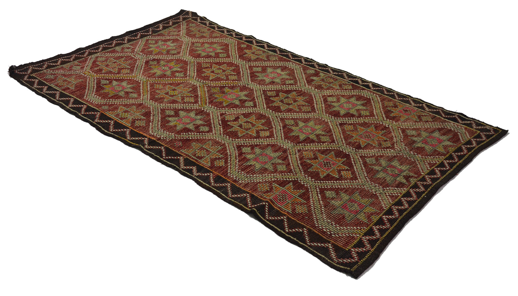 Anatolian handmade kilim rug 280 cm x 153 cm