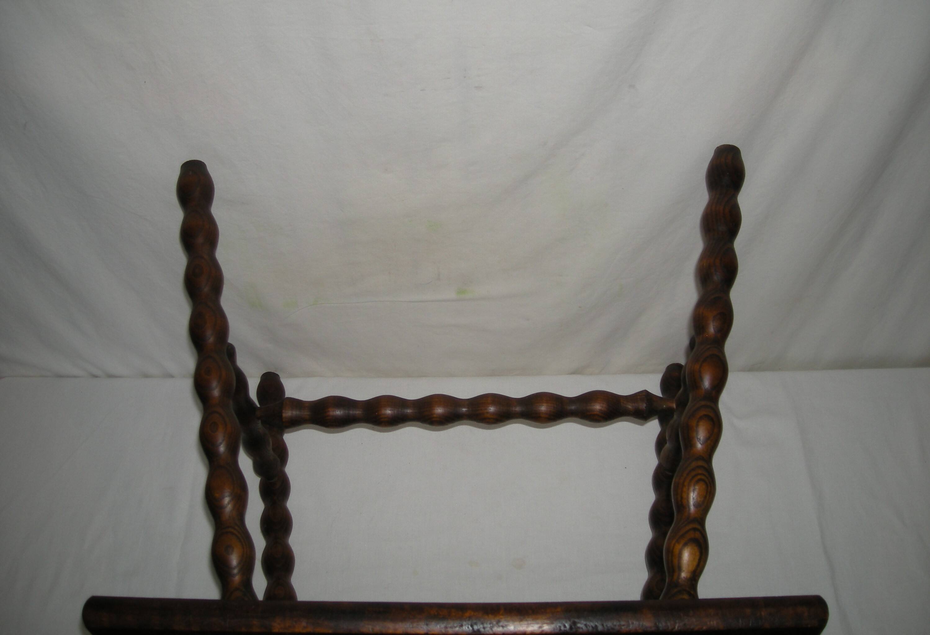 Turned wood coffee table