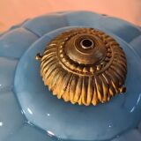 Bronze and blue opaline lamp 42x24