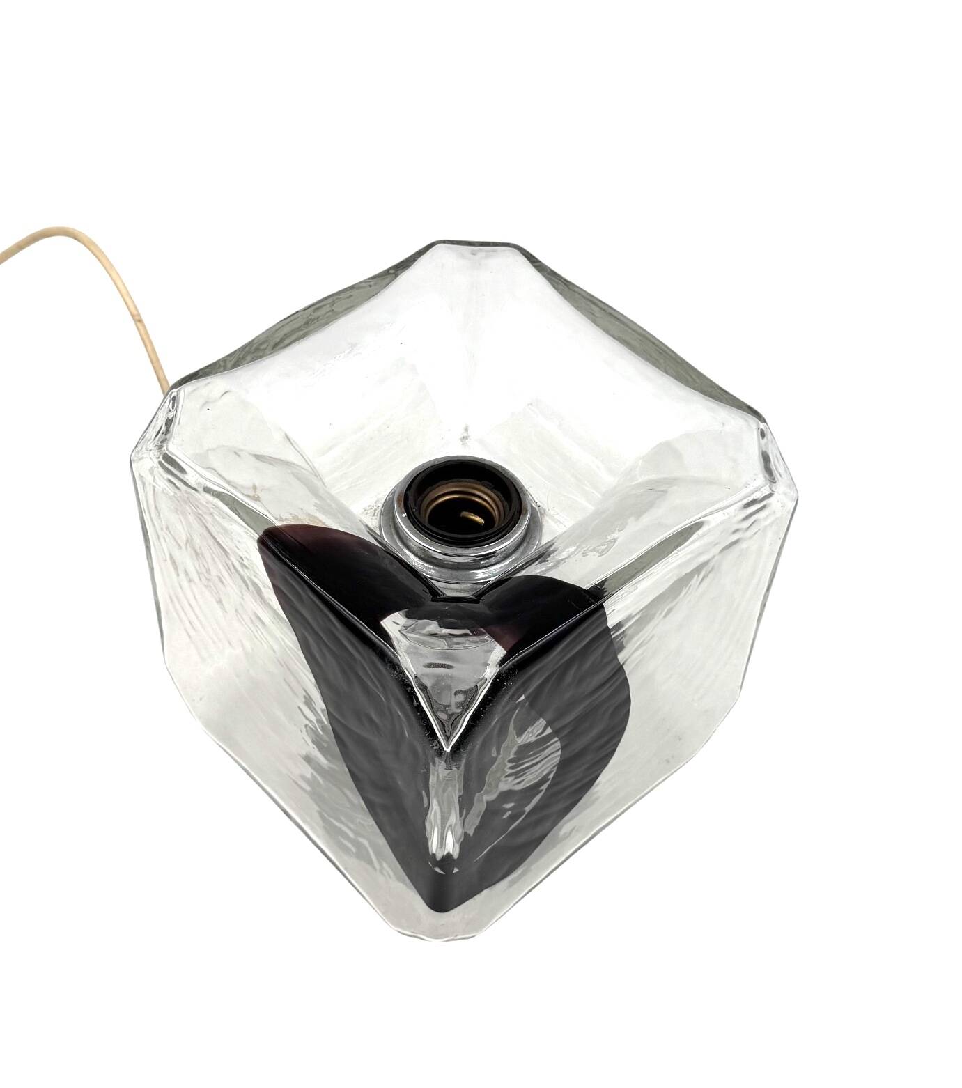 Fratelli Toso, Pair of Murano blown glass lamps, F.lli Toso, Murano Italy 1970s