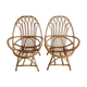 Pair of armchairs vintage 60 in rattan