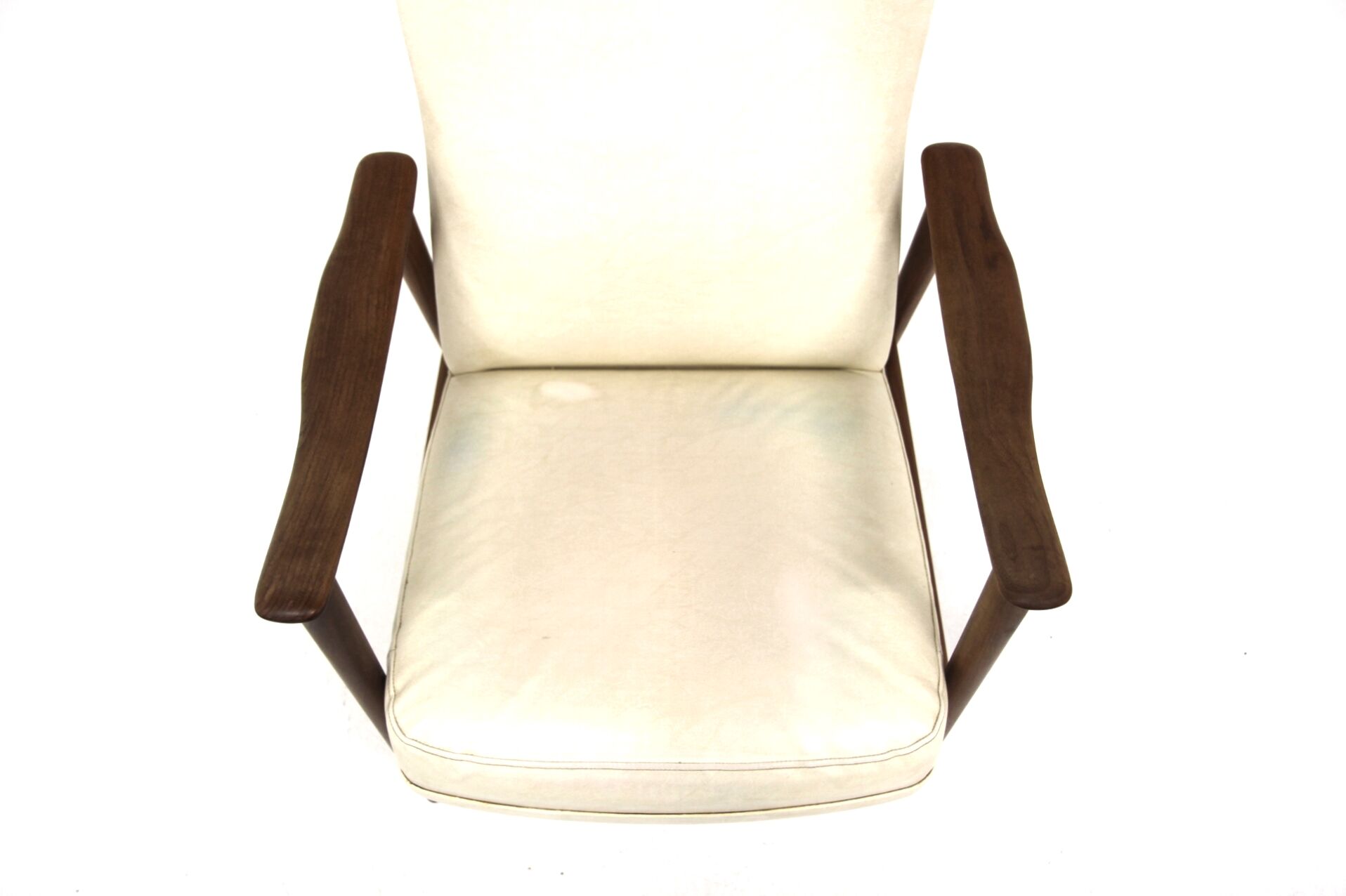 Scandinavian imitation leather armchair, Sweden, 1960