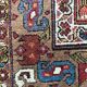 Old persian rug kurdish hallway  120 x 388 cm