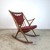 Frank Reenskaug, Bramin Møbler rocking chair Danish teak 60s