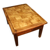 Coffee Table with Old Parquet Top