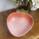 Strawberry-shaped earthenware salad bowl