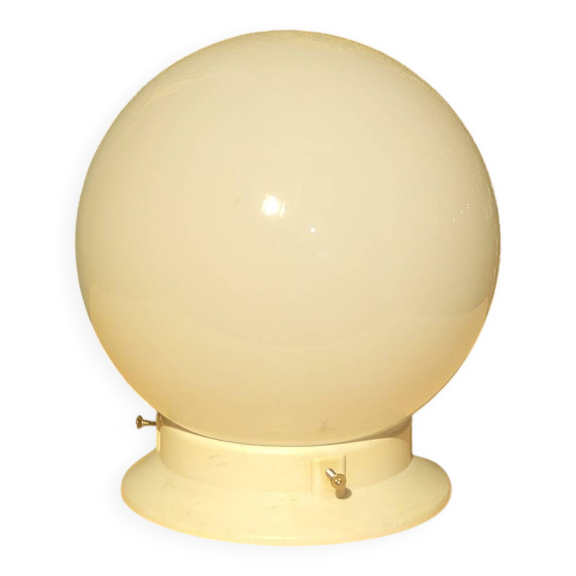 Applique ou plafonnier globe en opaline vintage