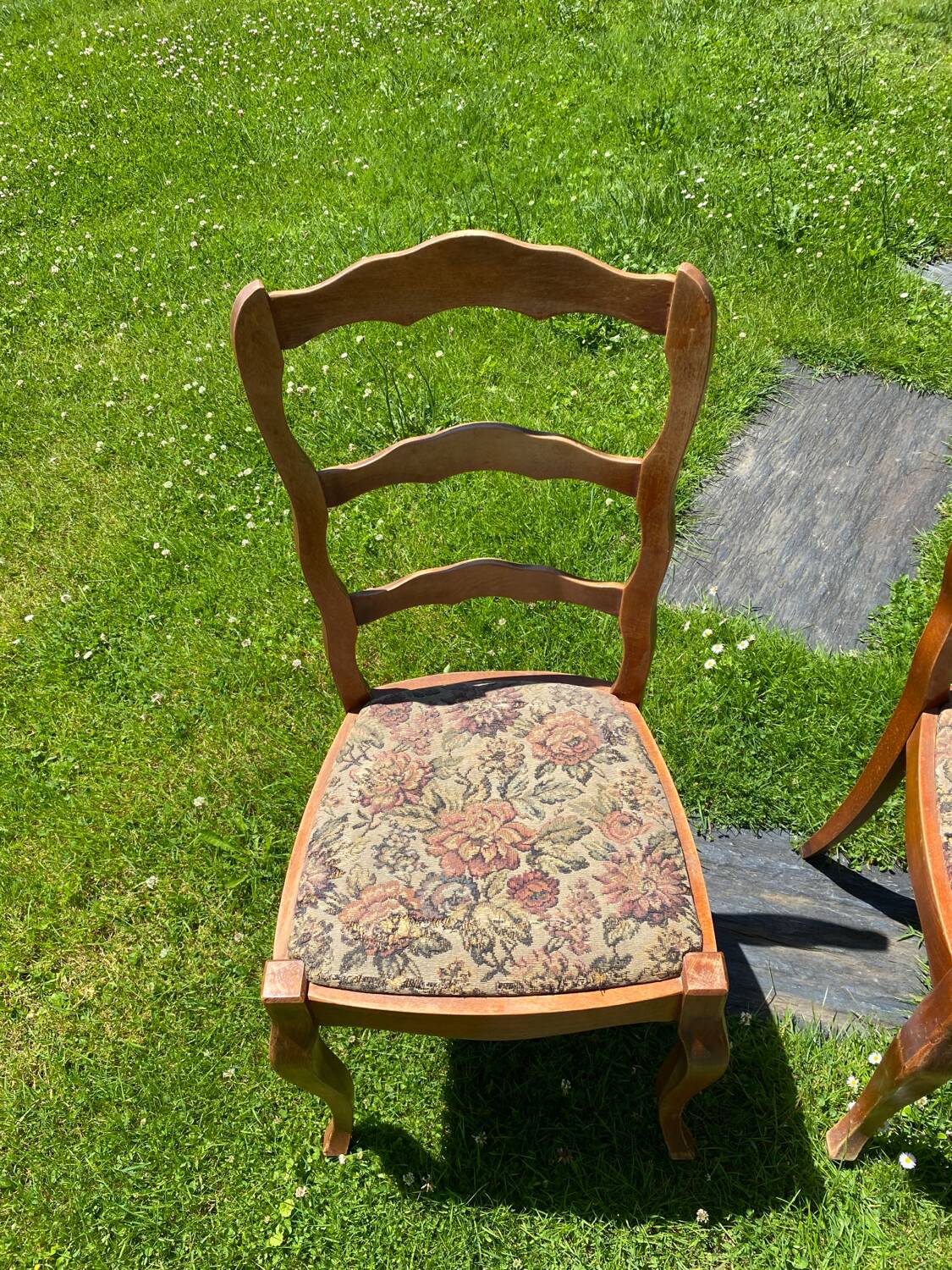 Set of two padded chairs NF France