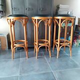 Set of 3 Baumann style bistro stools