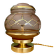Vintage Art Deco globe table lamp in pink and gold glass.