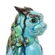 Vintage Chinese Komainu Guardian Lion Foo Dog Blue 19cm
