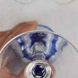 Set of 6 Val Saint Lamb crystal colored wine glasses