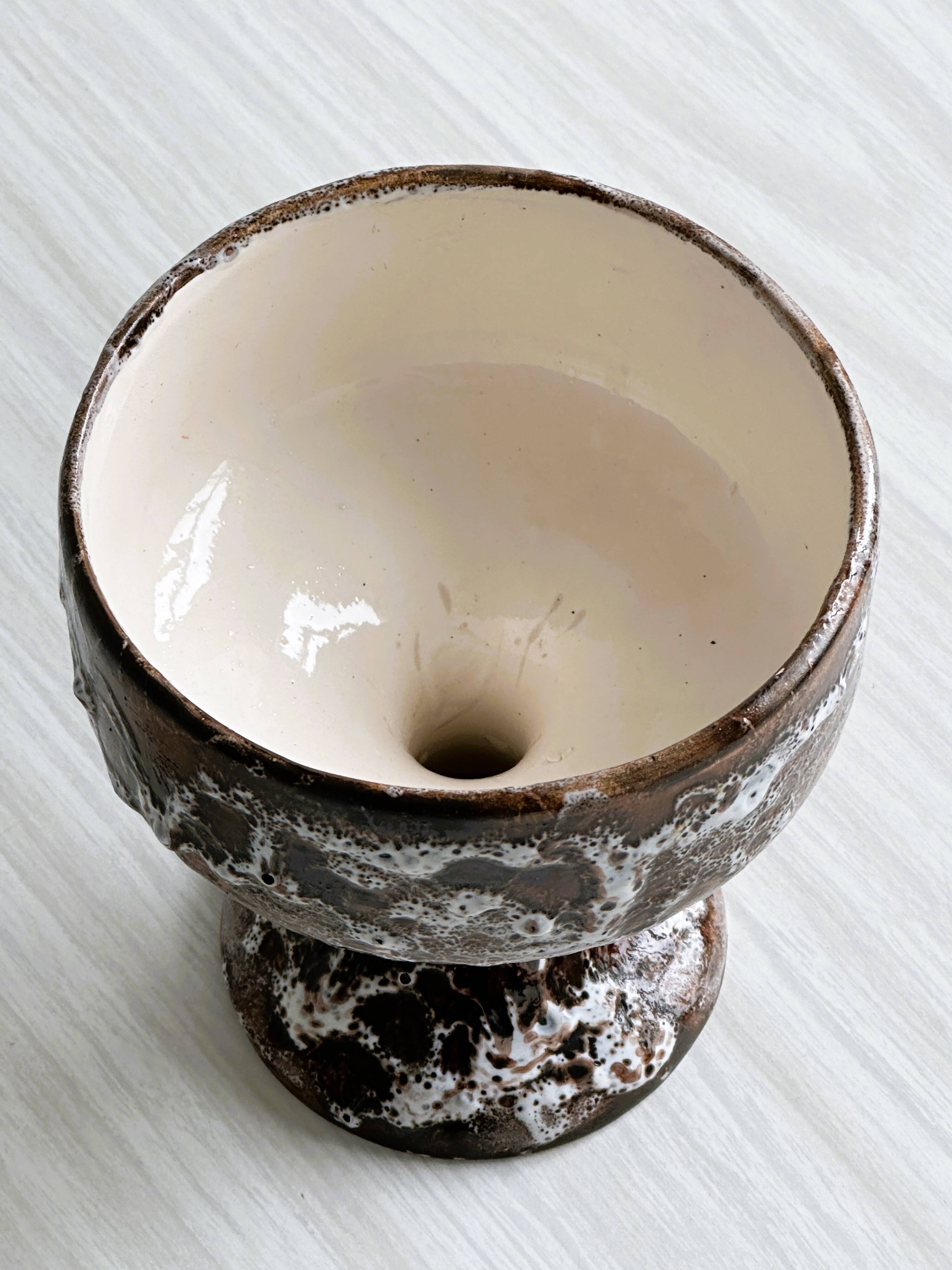 Vintage ceramic footed bowl