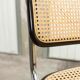 Pair of black Breuer b32 chairs and cannage