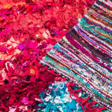 Carpet boucherouite Moroccan shag rug 130x231cm