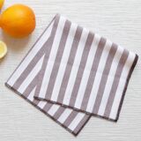 Serviette rayure marron