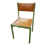 Collomb 70 chrome and skai chairs