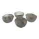 4 cups bowls transparent glass sheets