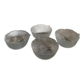 4 cups bowls transparent glass sheets