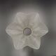 Replacement lampshade in vintage French opaque white glass with fluted edge 0183