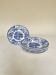 Set of five English deep plates, made of ironstone ceramic, romantic scene.