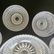Crystal fruit service with its 8 matching bowls.