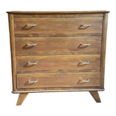 Commode vintage pieds compas en chêne