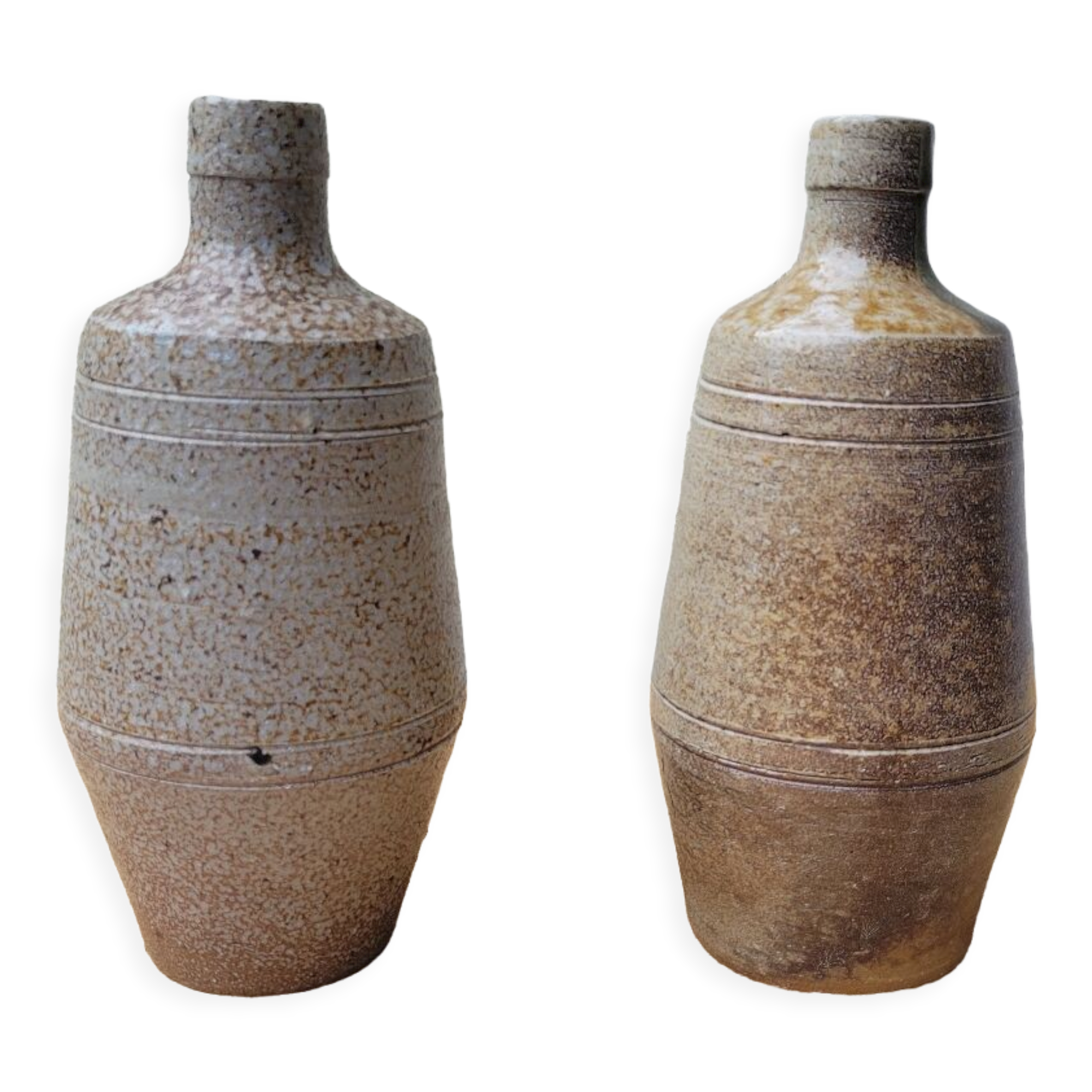 2 stoneware bottles