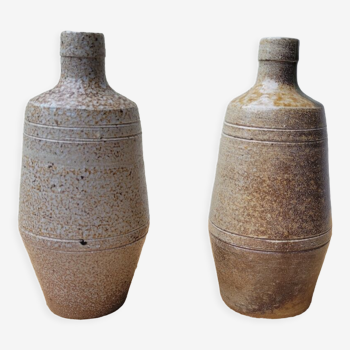 2 stoneware bottles