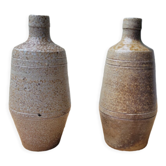 2 stoneware bottles