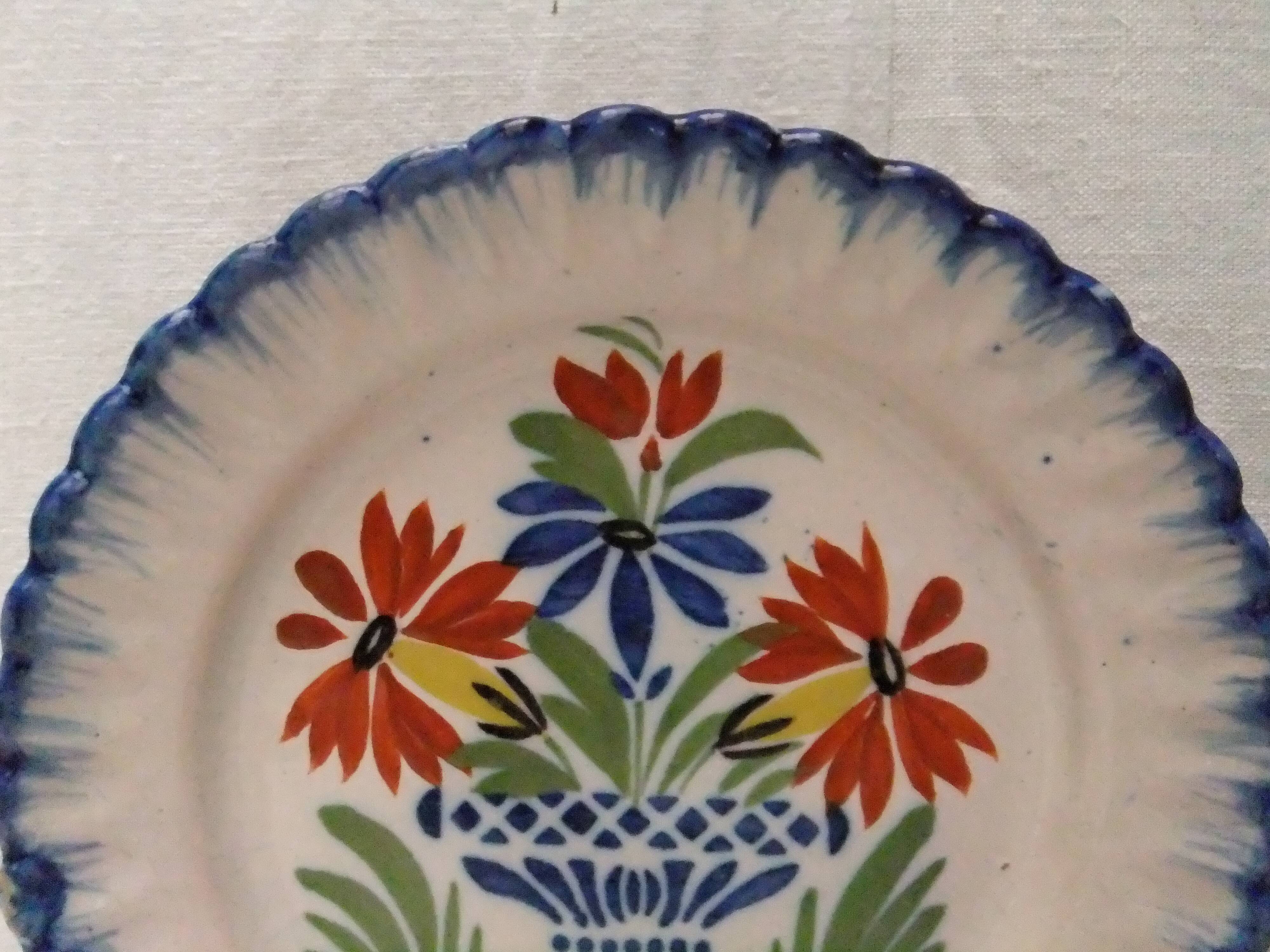 Auvillar porcelain dessert plate service