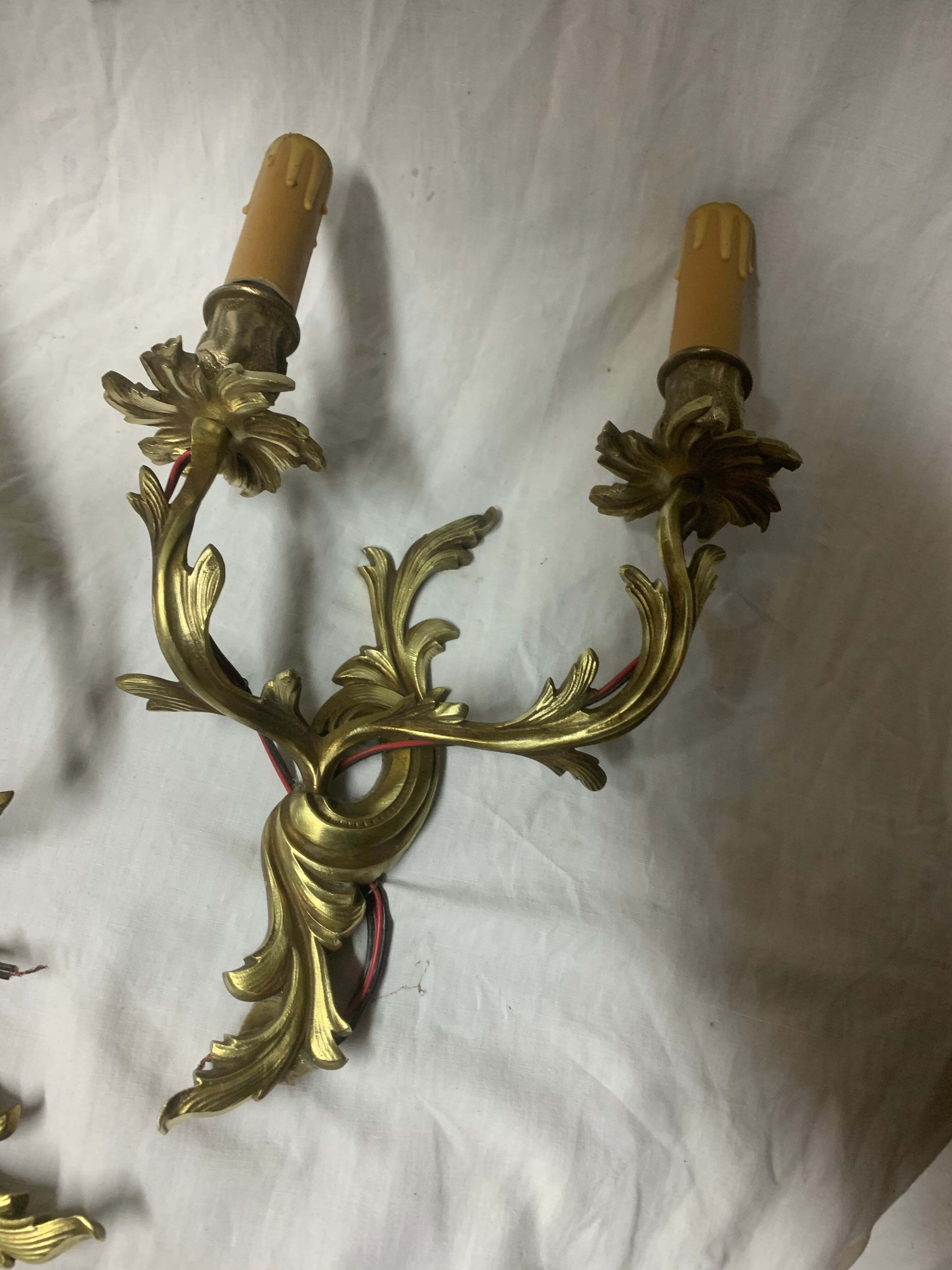 Pair of bronze sconces Louis XV