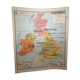 Map British Islands United Kingdom vidal lablache 60s