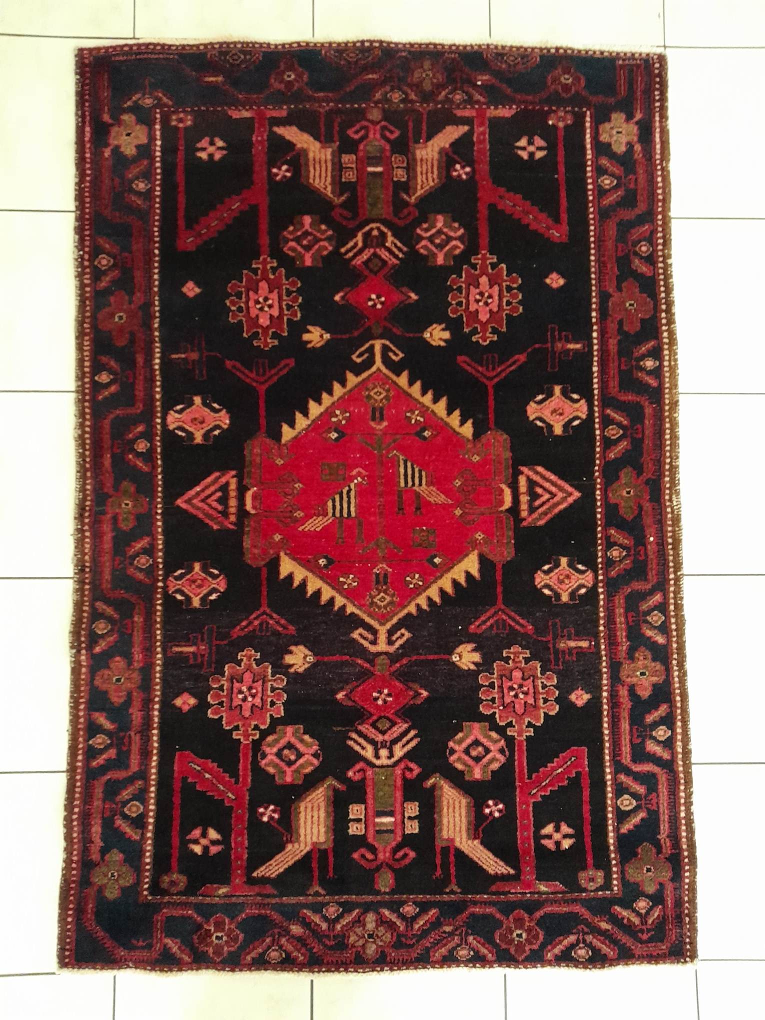 Handmade Persian Hamadan rug 169x109cm