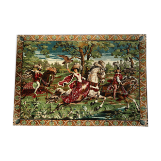 Tapisserie  vintage velours la chasse royale 179 x 126