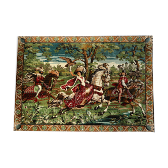 Vintage tapestry velvet the royal hunt 179 x 126