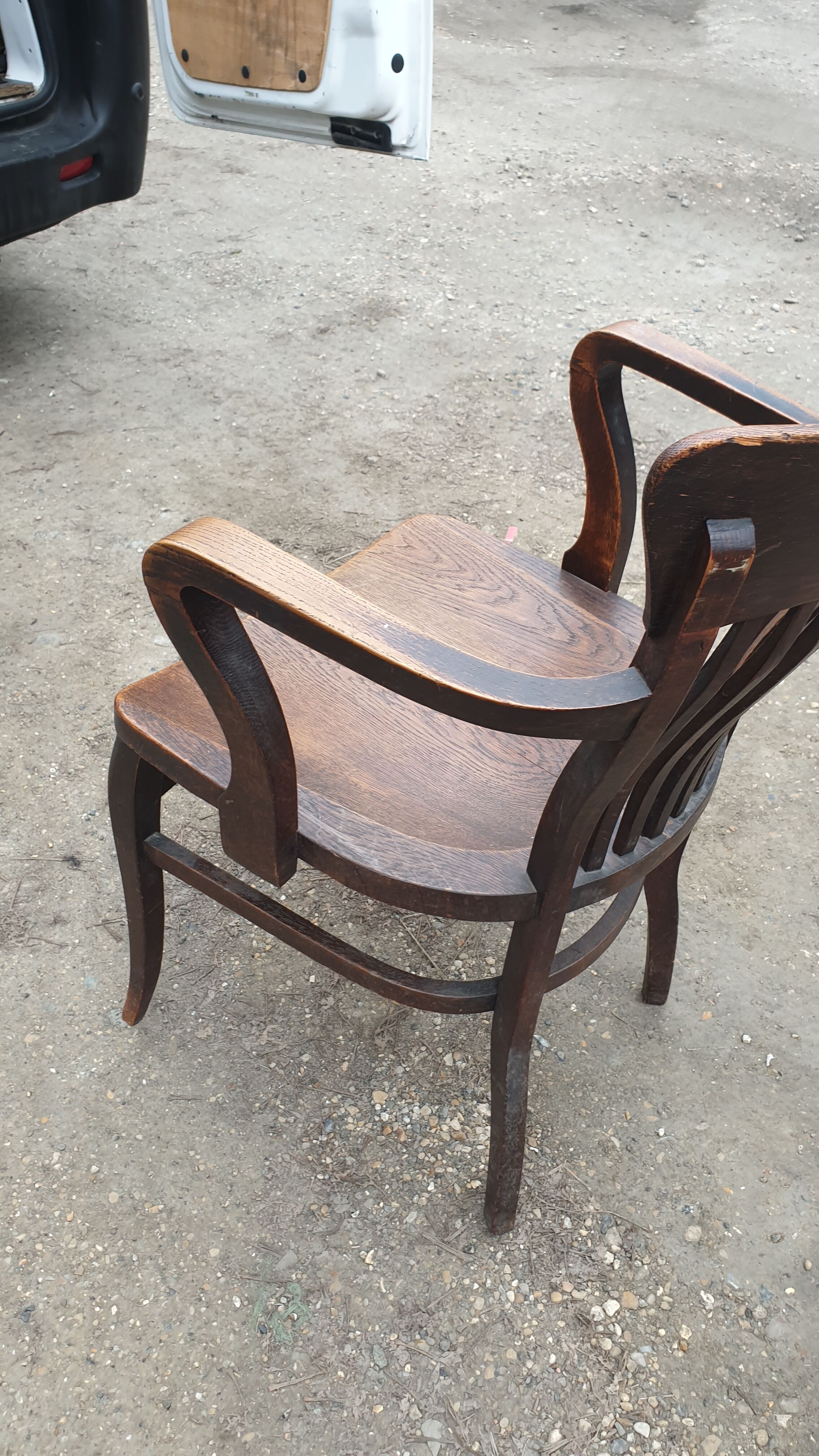 American armchair solid oak