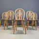 Set of 6 vintage Ercol dining chairs, 1950s