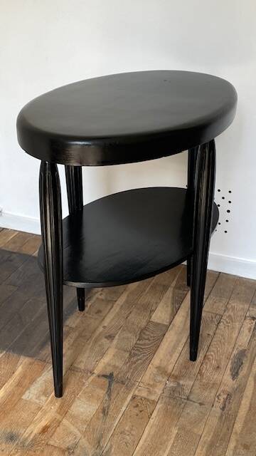 Gueridon console bois noir art déco