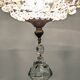Louis XVI style bronze ceiling light and glass pendants