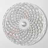 Vintage Pressed Glass Platter: Mid-Century Serving Large Plate, Italy 1970s