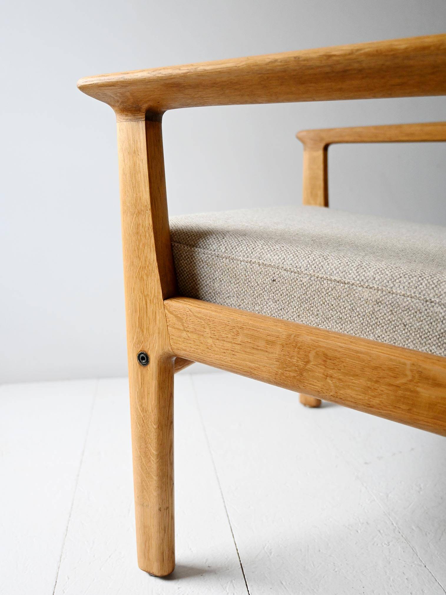 Fauteuil vintage danois Hans Wegner GE265 avec dossier fixe