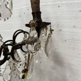 Louis XV style chandelier with pendants and colored glass fruits, 20th century