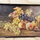 Still life on wood painted in oil 19th