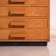 Antique plan cabinet made of beech wood – Slovakia, circa 1960