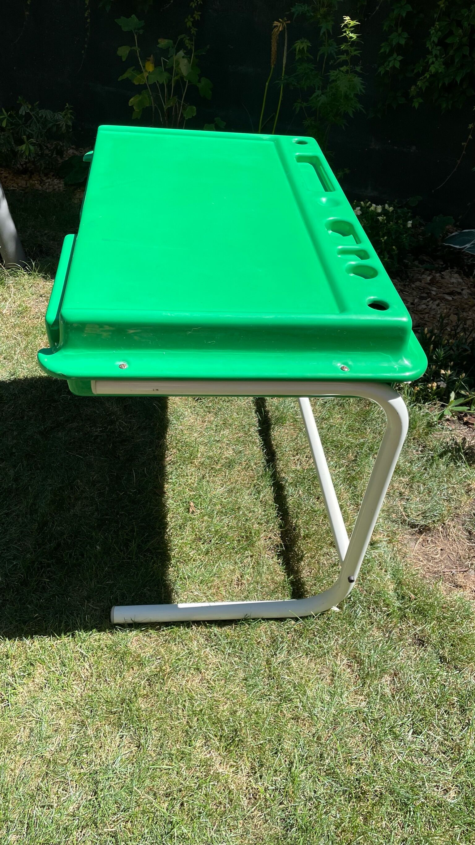 Vintage children's desk 70s green plastic