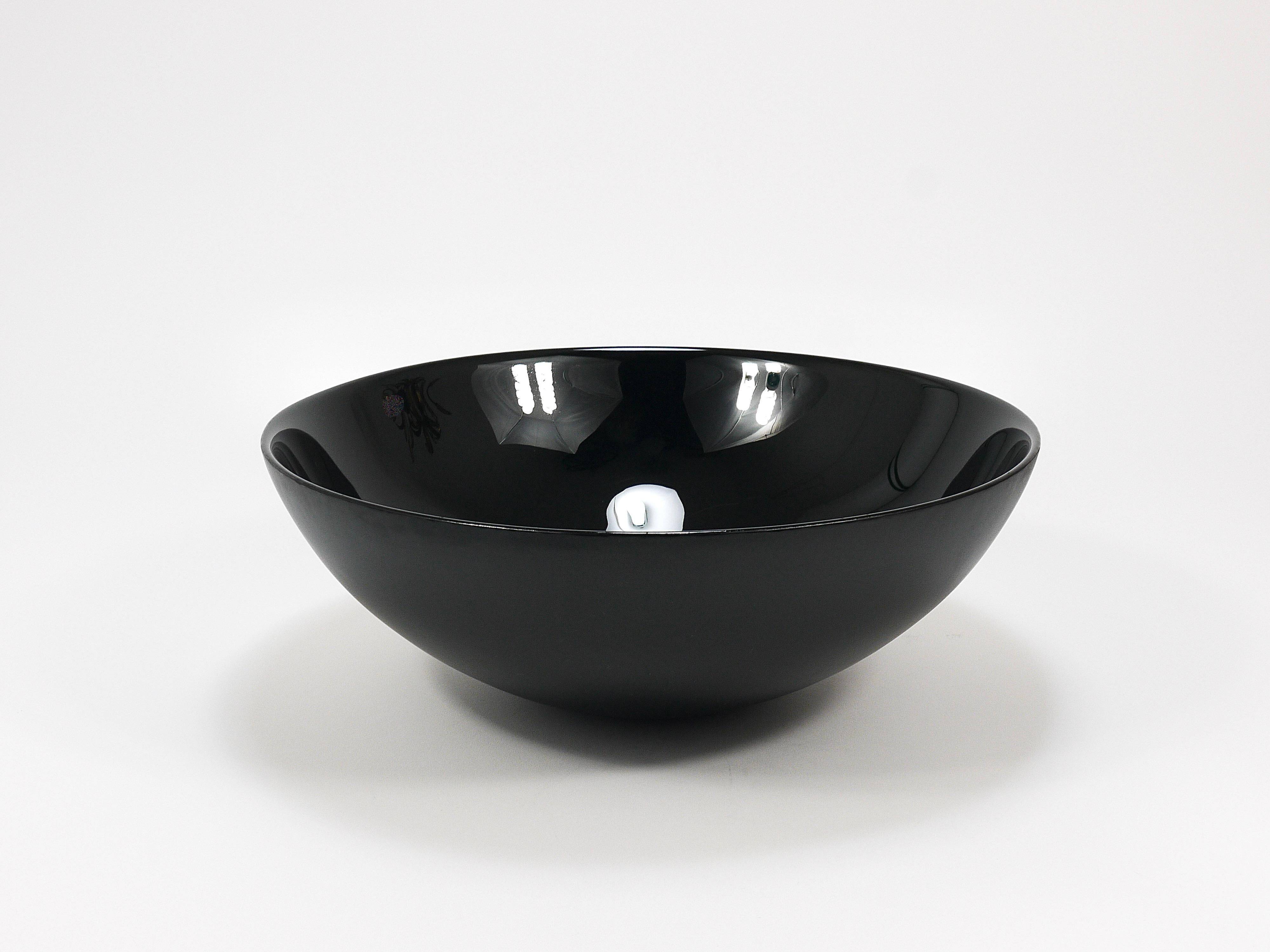 Grand Bol Centre Noir Riedel x Mesa Design, Post-Modernism Italy, 1980