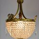 Bronze chandelier and Louis XVI pendants